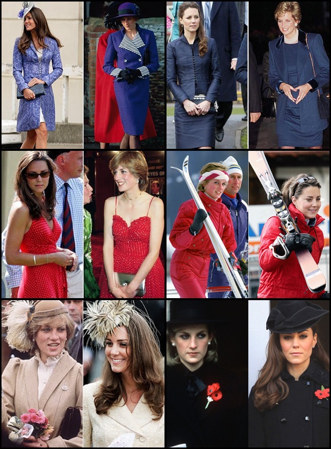 Lady Diana and Kate Middleton 