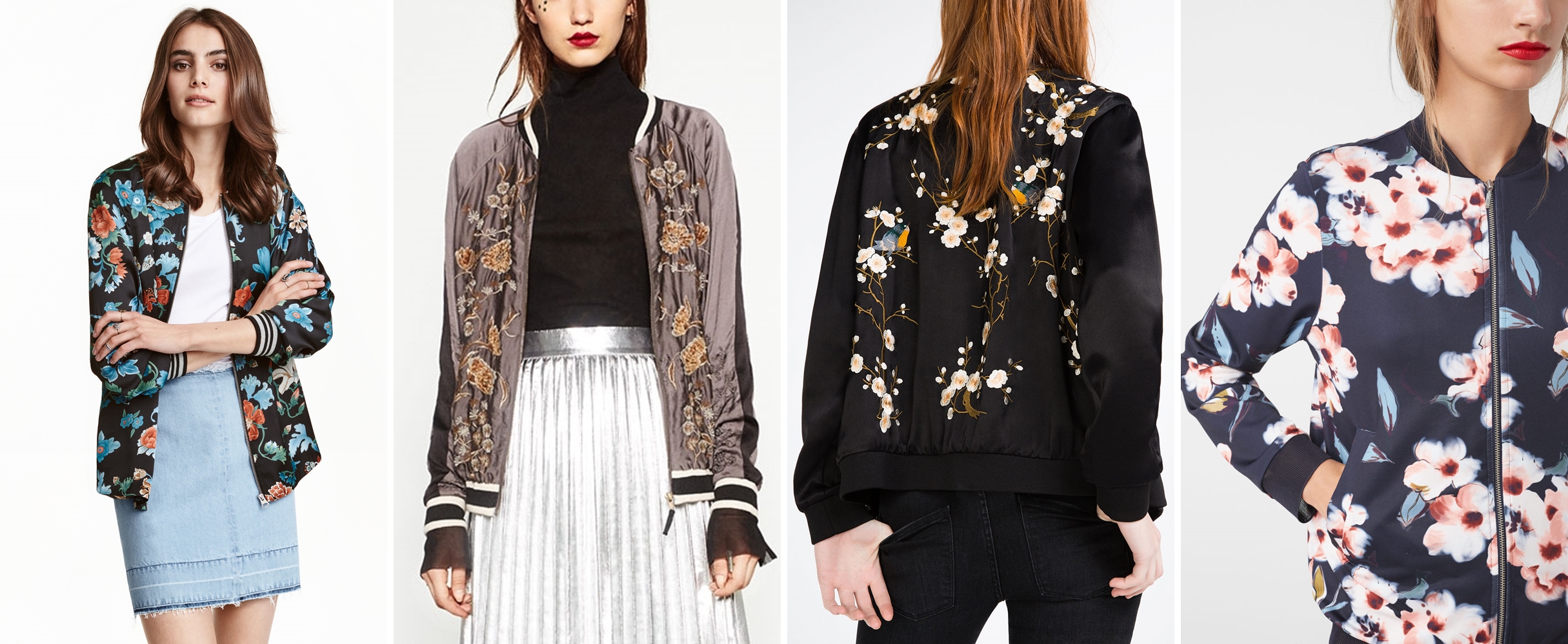 bomber jacket floral print