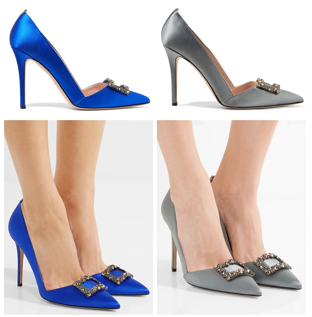 Windsor crystal-embellished satin pumps sjp holiday capsule collection