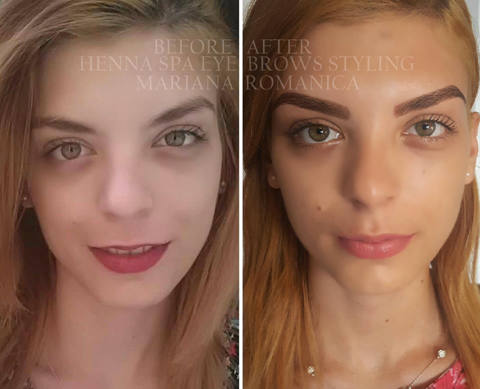 before after HENNA SPA EYEBROWS